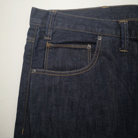 The Foundry Supply Co. Men's Size 46/32 Dark Wash Straight Wide Legs Jeans - Picture 5 of 12
